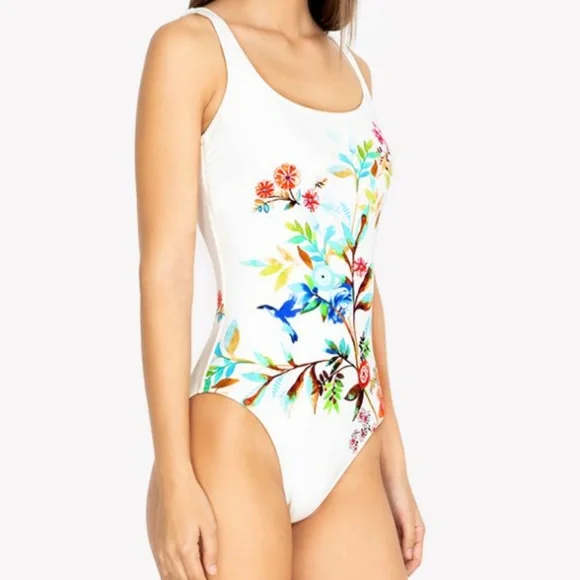 Johnny Was "Lei" Floral One Piece Swimsuit*2X